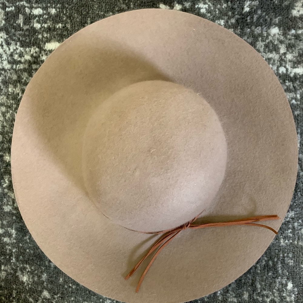 Soft wool wide brim hat